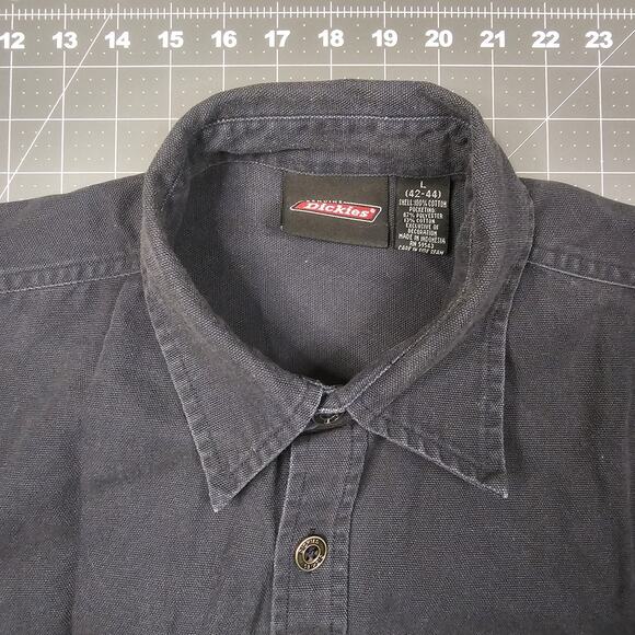 Dickies CPO Shirt Large Canvas Overshirt Workwear Americana Retro Outdoors Biker - Picture 9 of 16